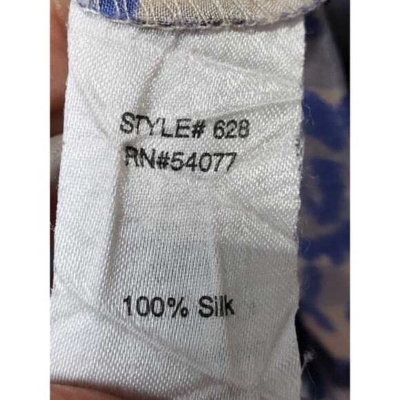 CAbi Blouse Top Womens XS White Animal Print Cascade Ruffle Sleeveless Pullover - Picture 6 of 12